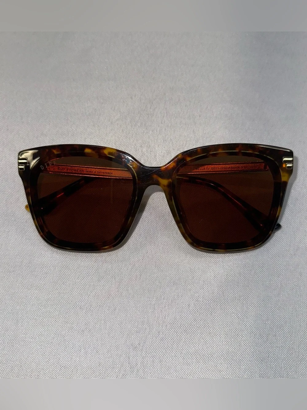 DIFF Bell IV Amber Tortoise Shell Brown Lenses Oversized